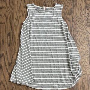 Gianni Bini Gray and White Striped Dress